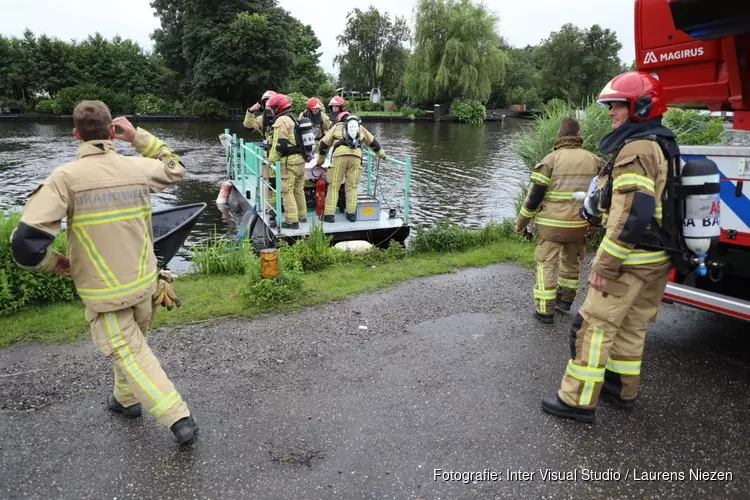 Brand op eiland Aalsmeer