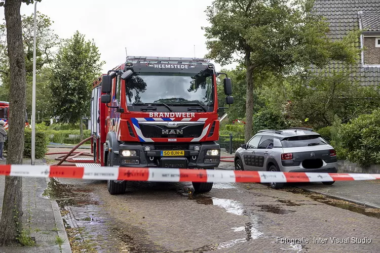 Brand in schuur aan de Johannes Verhulstlaan in Heemstede