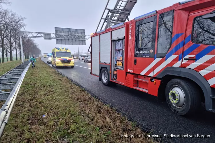 Motorrijder gewond in bosgebied tussen de Lisserweg en de A4 bij Weteringbrug