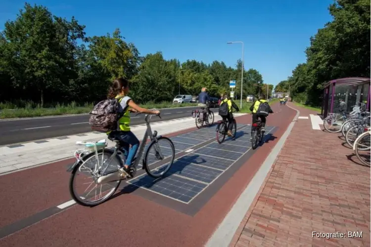 Duurzame energiewinning met zonnefietspaden