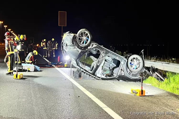 Vier gewonden bij ongeval op A4 bij Brugwetering