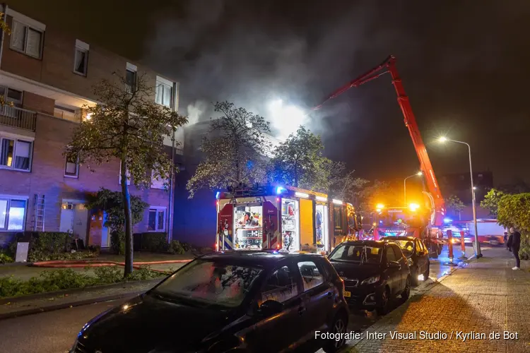 Brand na explosie in woning Hoofddorp