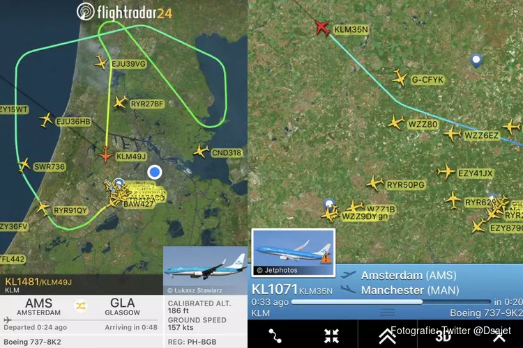 Piloot KLM-vlucht naar Manchester verstuurt noodcode: tweede incident in 12 uur