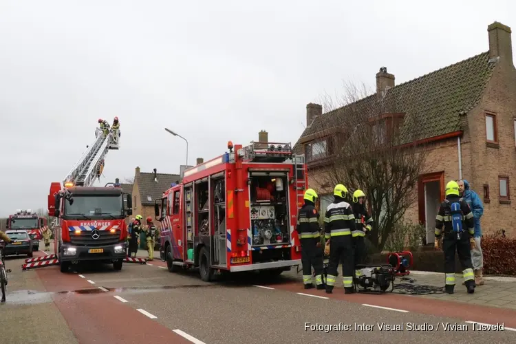 Schoorsteenbrand in Badhoevedorp