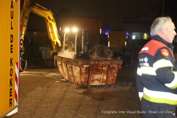 Groot alarm blijkt containerbrandje