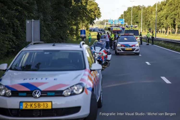 Meerdere gewonden bij ernstig ongeval op de N205 bij Vijfhuizen