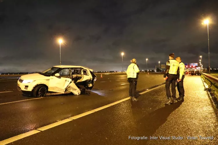 Ongeval met drie auto&#39;s op A9 bij Boesingheliede: twee gewonden