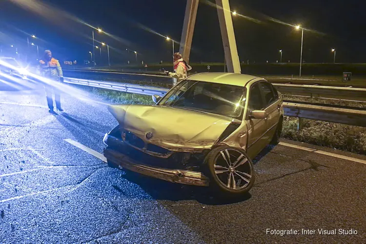 Drankrijder gewond na ongeval op de A4 bij Nieuw-Vennep