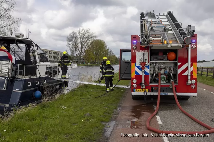 Rookontwikkeling in bootje aan de Bennebroekerdijk